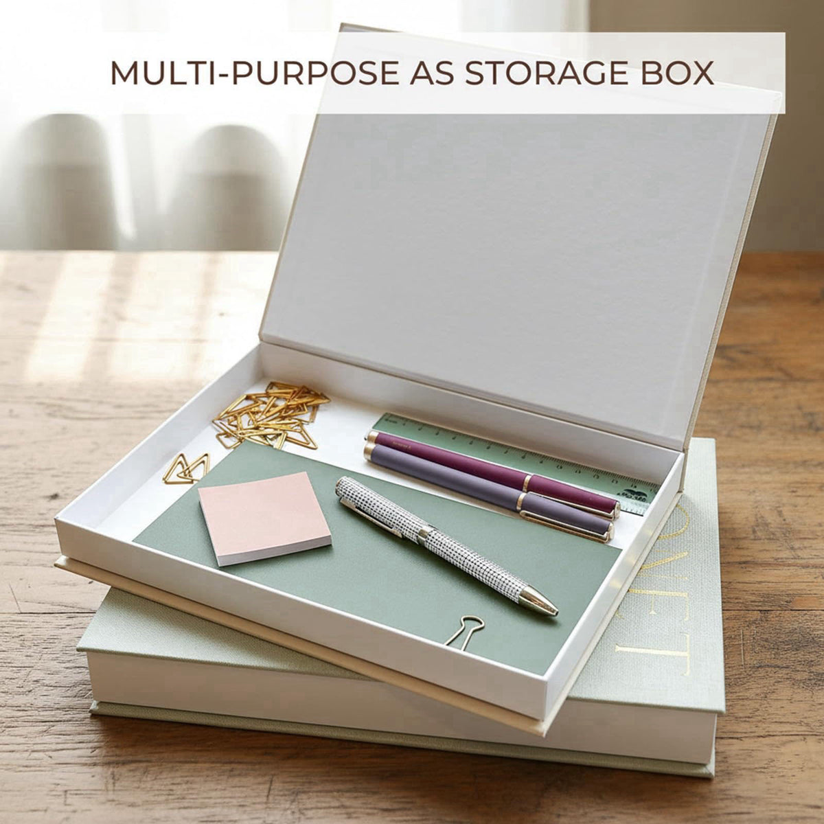 NexGrit Decorative Book Boxes with Hidden Storage & Thinker Sculptures – full view