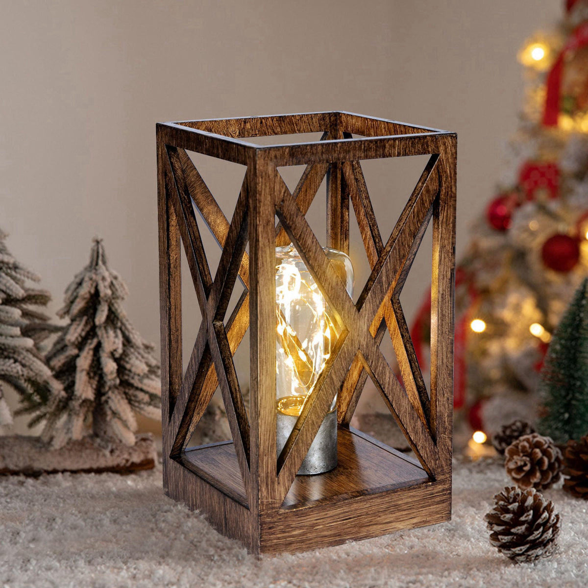 WINGBO Retro Battery Powered Table Lamps, Battery Operated Cordless Lamp, Portable Nightlight Decorative Light for Livin
