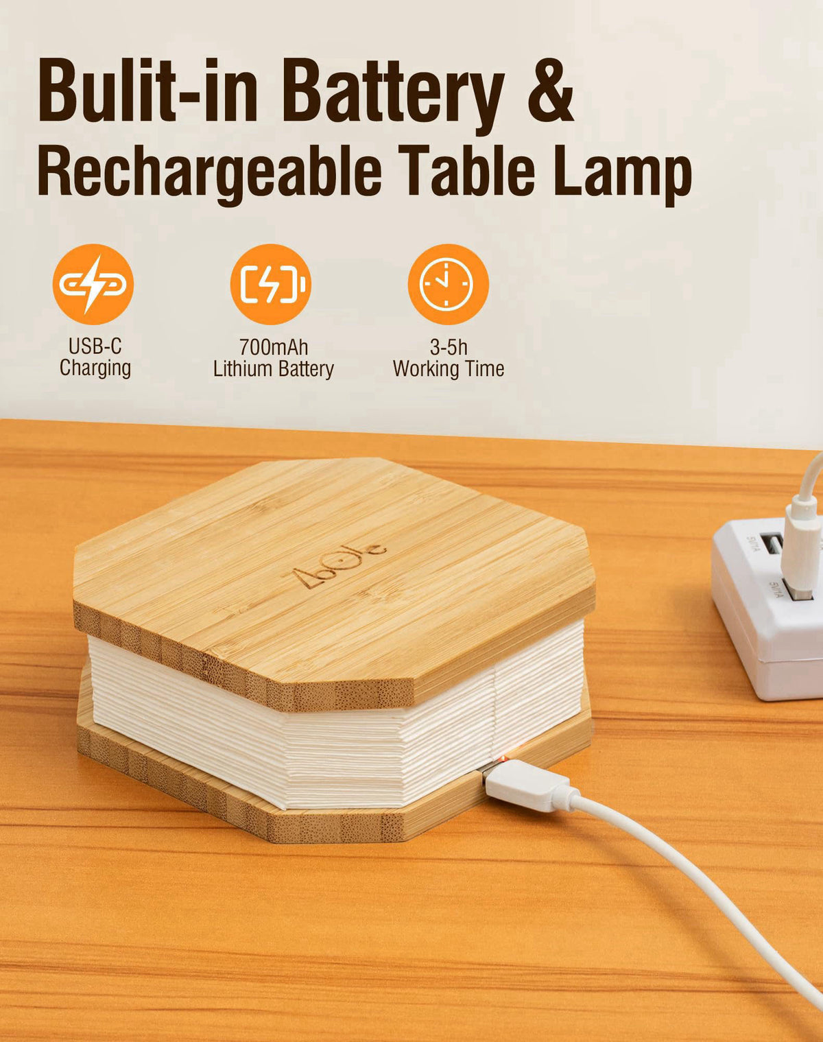 ZBOLE Originality Folding Accordion Lamp, Japanese Gift, LED Paper Lantern – close-up detail