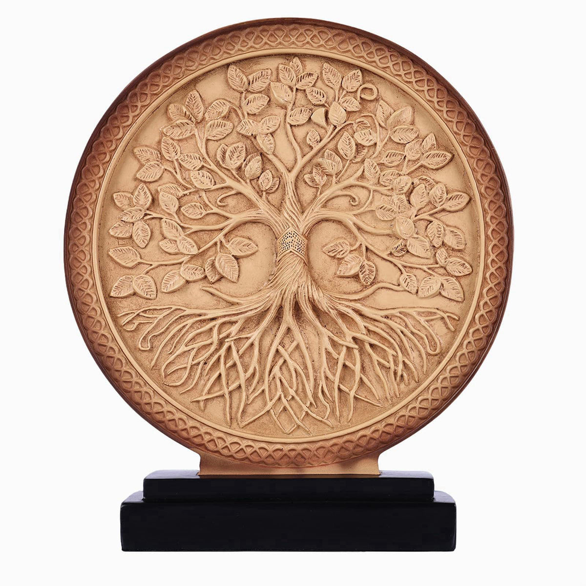 DOVDOV Abstract Tree of Life Decorative Sculpture Soft Yellow Home Decor Accent Modern Art Home Ornament Ideal for Offic