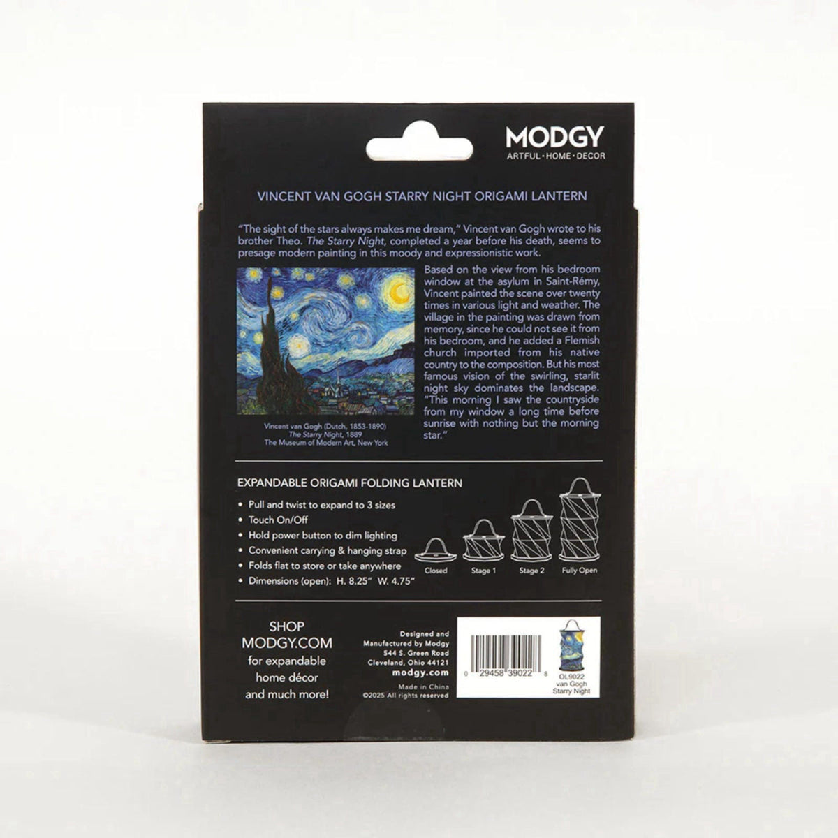 MODGY Starry Night Origami Lantern, Rechargeable LED Decorative Paper Lantern – close-up detail
