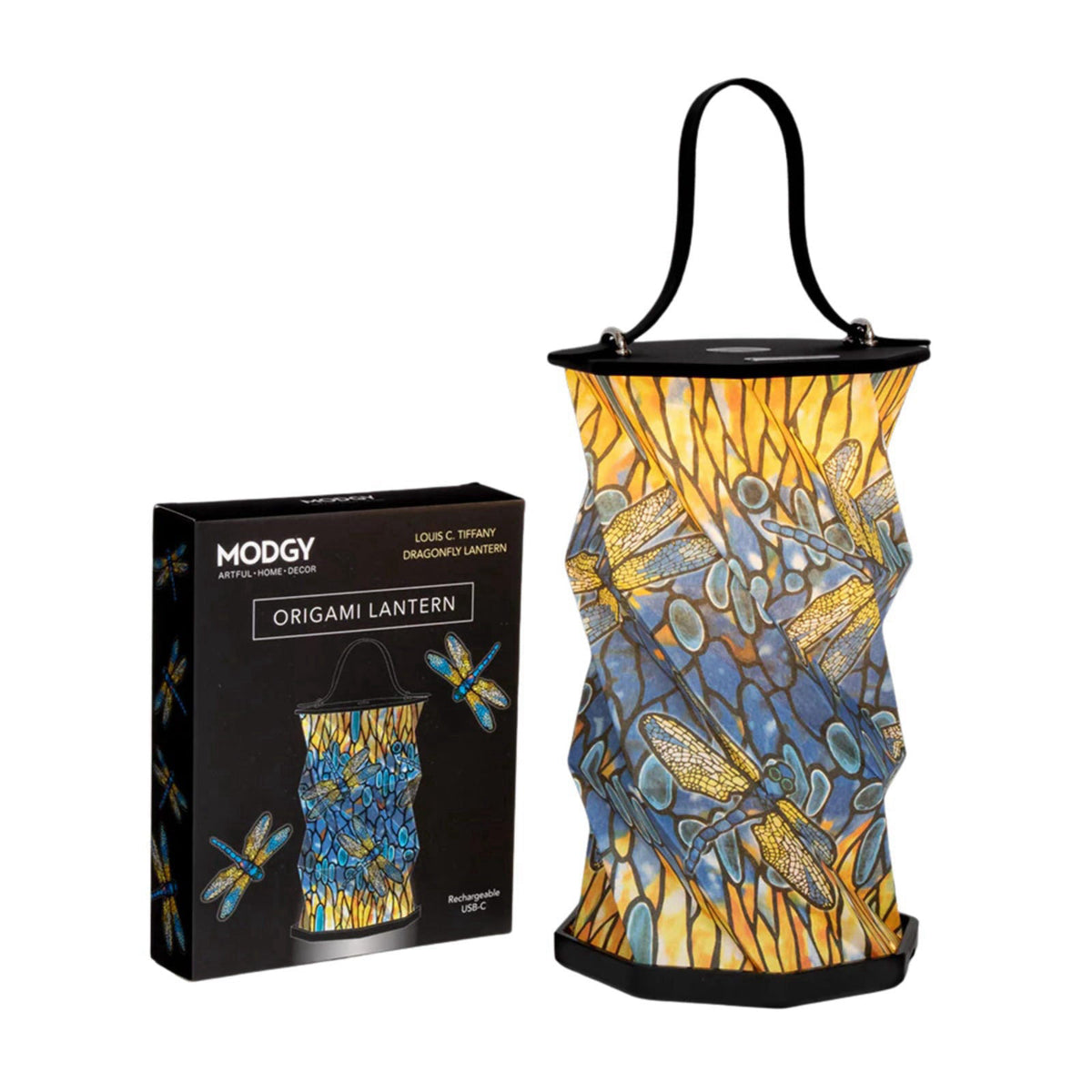 MODGY Starry Night Origami Lantern, Rechargeable LED Decorative Paper Lantern – alternate angle