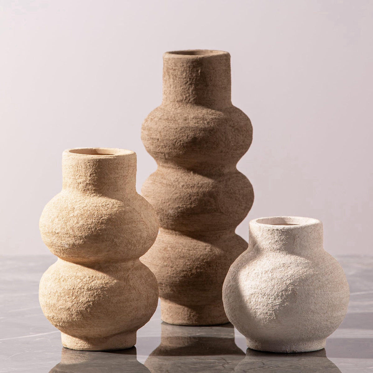 Vanselia Ceramic Vase Set of 3 Home Decor Living Room Table Decorations – 11-classic, Ceramic Ceramic Ceramic Ceramic Ce