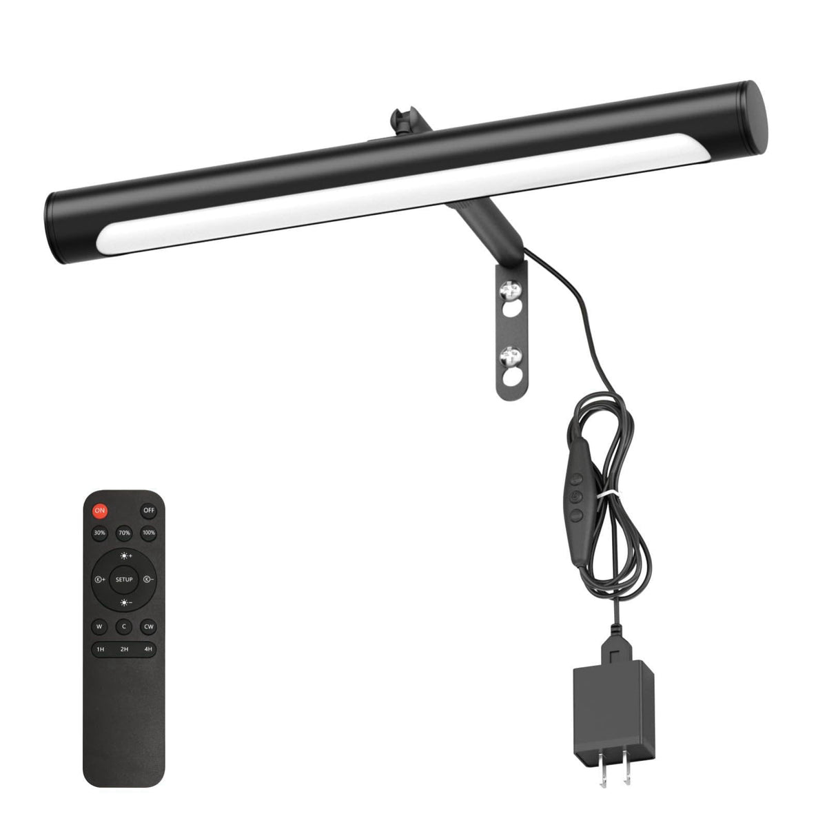 Coinmit 12" Plug in Picture Light 4W Black Art Light with Remote – product photo (Picture &amp; Display Lighting)