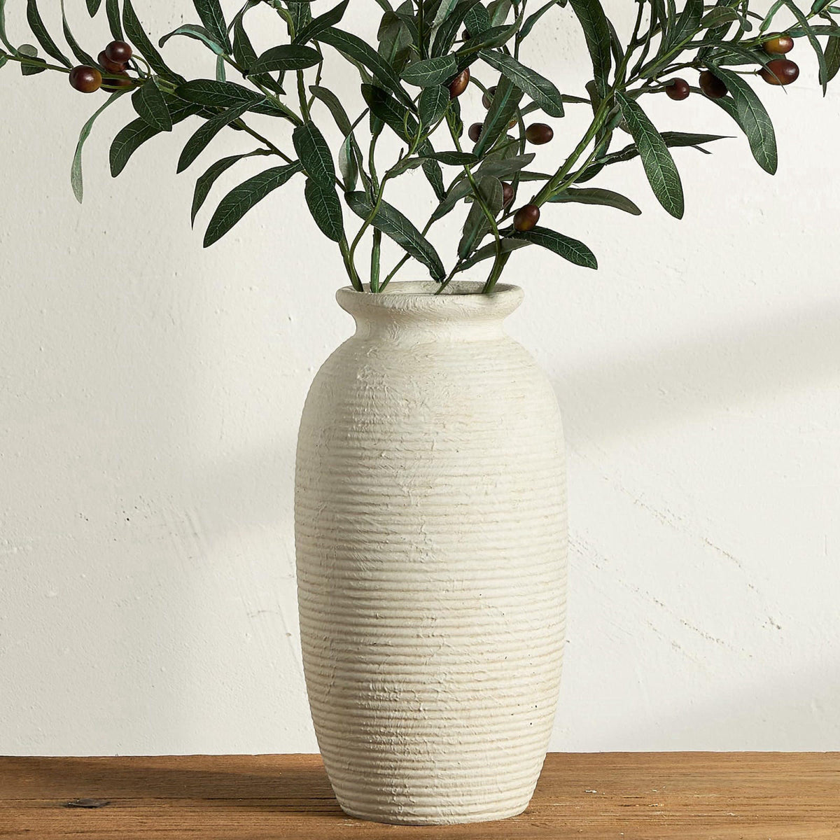ooit Ceramic Flower Vase, 12.5" Large Rustic Farmhouse Vases Home Decor Tall Pottery Decorative Pampas Vase for Tabl