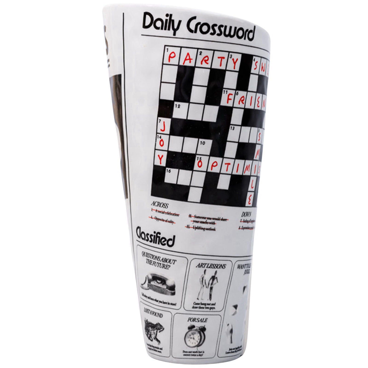 ban.do Ceramic Vase, Newspaper Roll – Newspaper, Ceramic