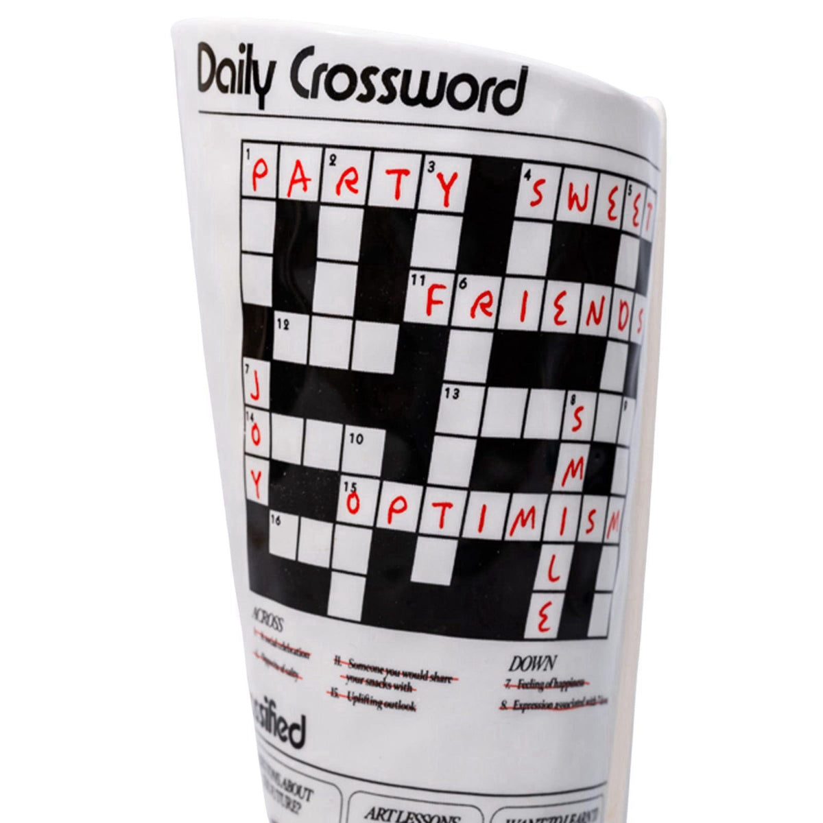 ban.do Ceramic Vase, Newspaper Roll – back view and specifications