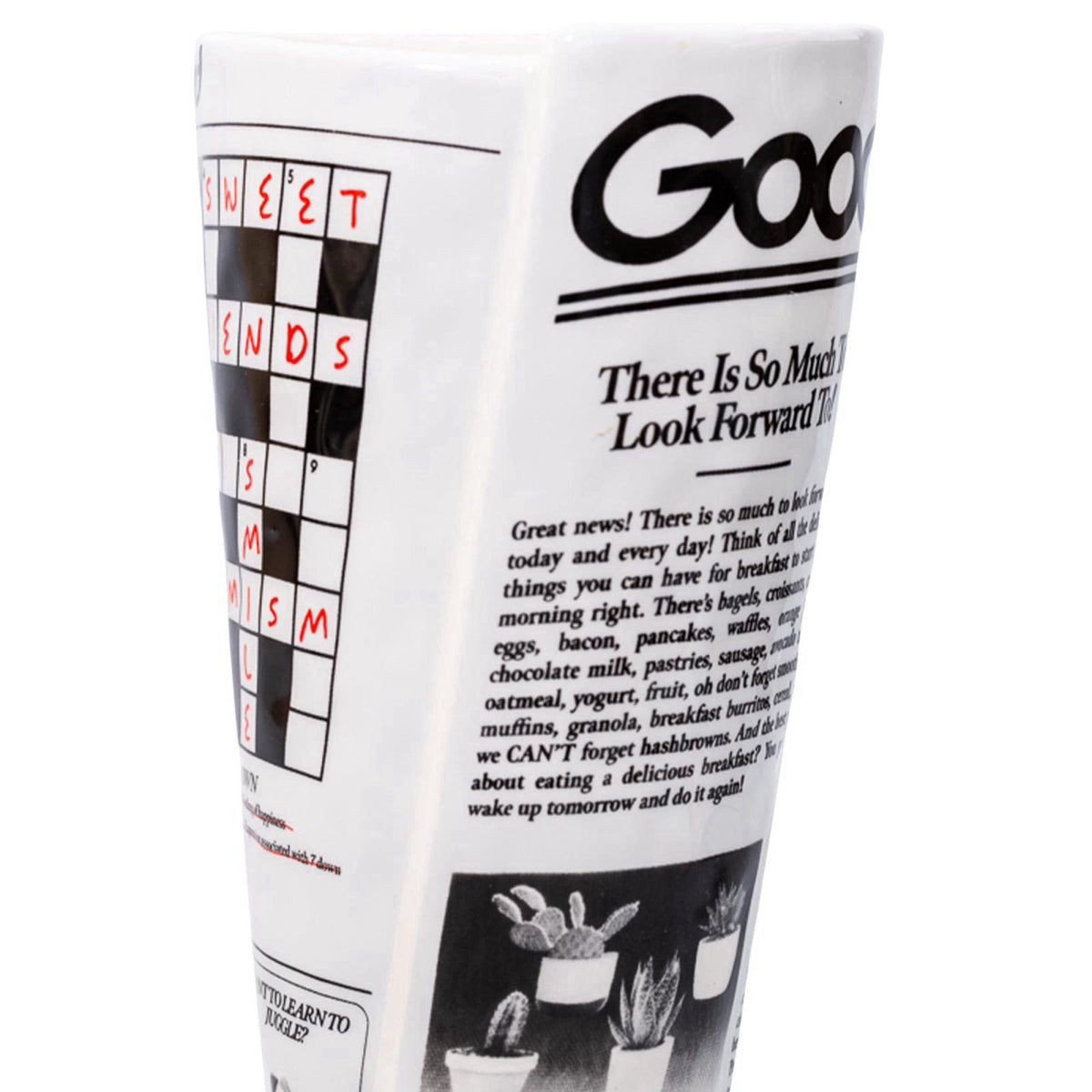 ban.do Ceramic Vase, Newspaper Roll – alternate angle
