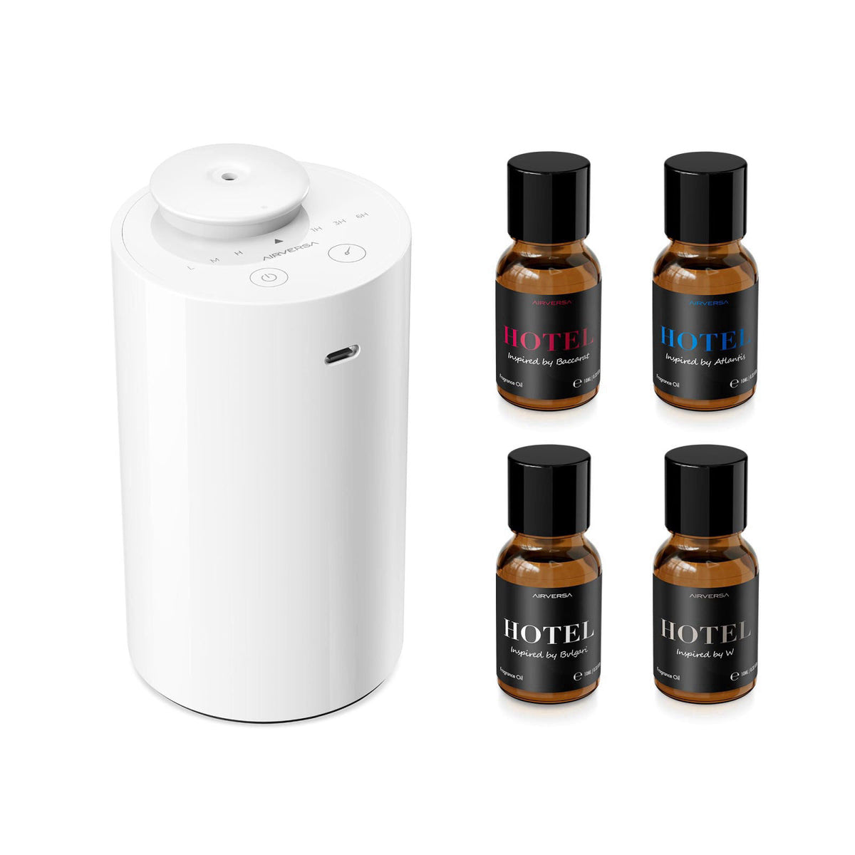 Airversa AN6 Waterless Essential Oil Diffuser Starter Kit, White – product photo (Diffusers)