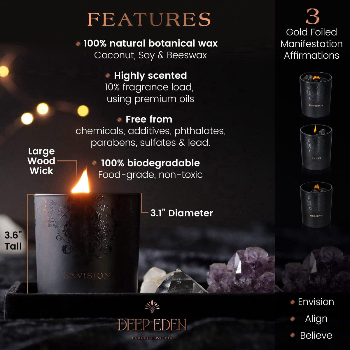 Deep Eden – Candles on display