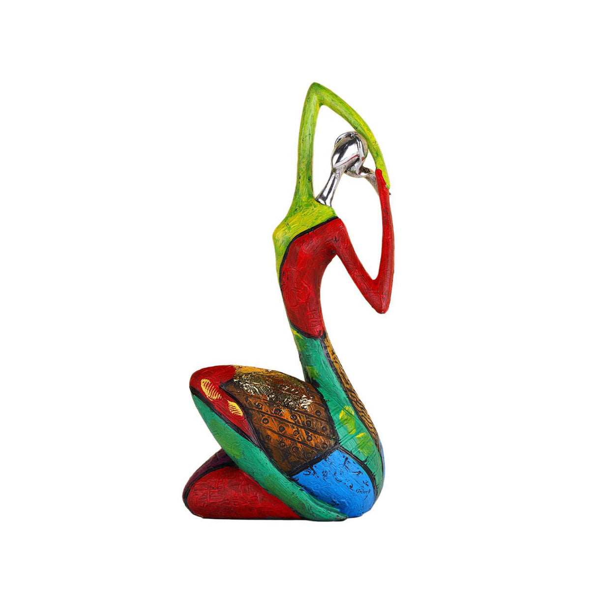 suruim Colorful Abstract Women Figurines Sculptures Home Decor for Shelves Yoga Pose Art Statue Modern Home Decoration L