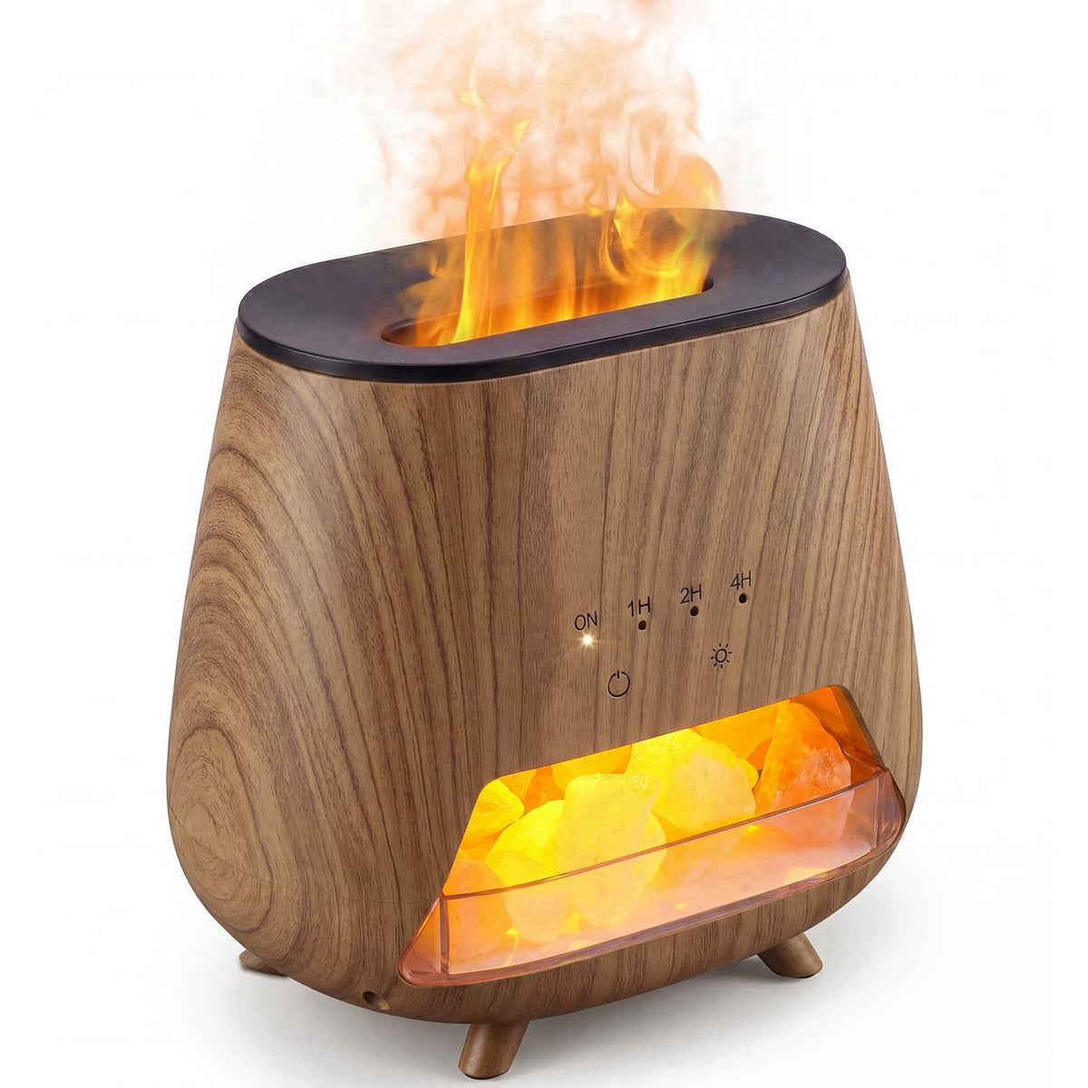 OUWEDW Essential Oil Diffuser for Home: 4-in-1 Himalayan Salt Lamp – Cocoa Brown, Unscented