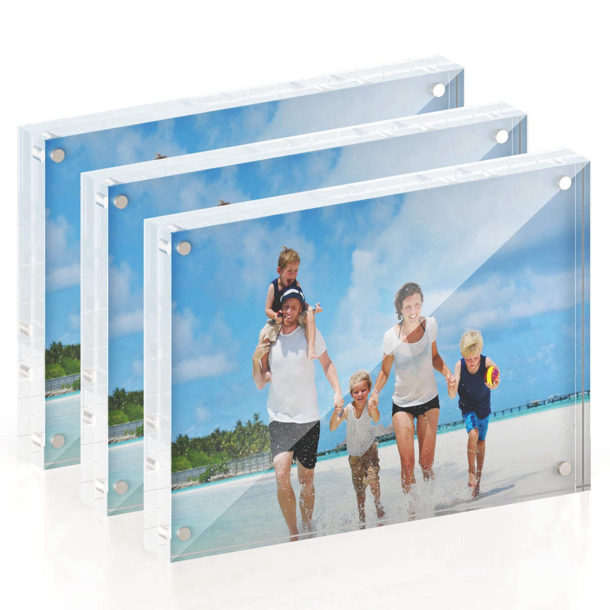 ATZYmolin 5 Pack 5x7 Acrylic Picture Frame, Magnetic Double Sided – product photo (Magnetic Frames)
