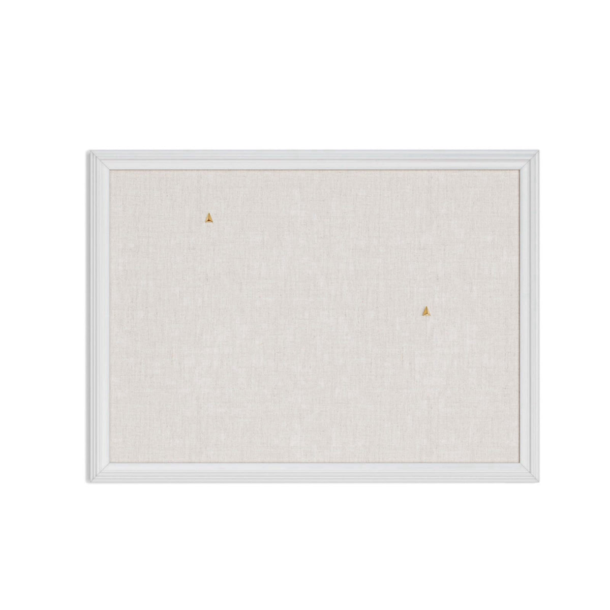 U Brands Bulletin Board, 18 x 24 Inch Linen Fabric Pin Board, Farmhouse White Wood Style Frame, Wall Message Center & Vi