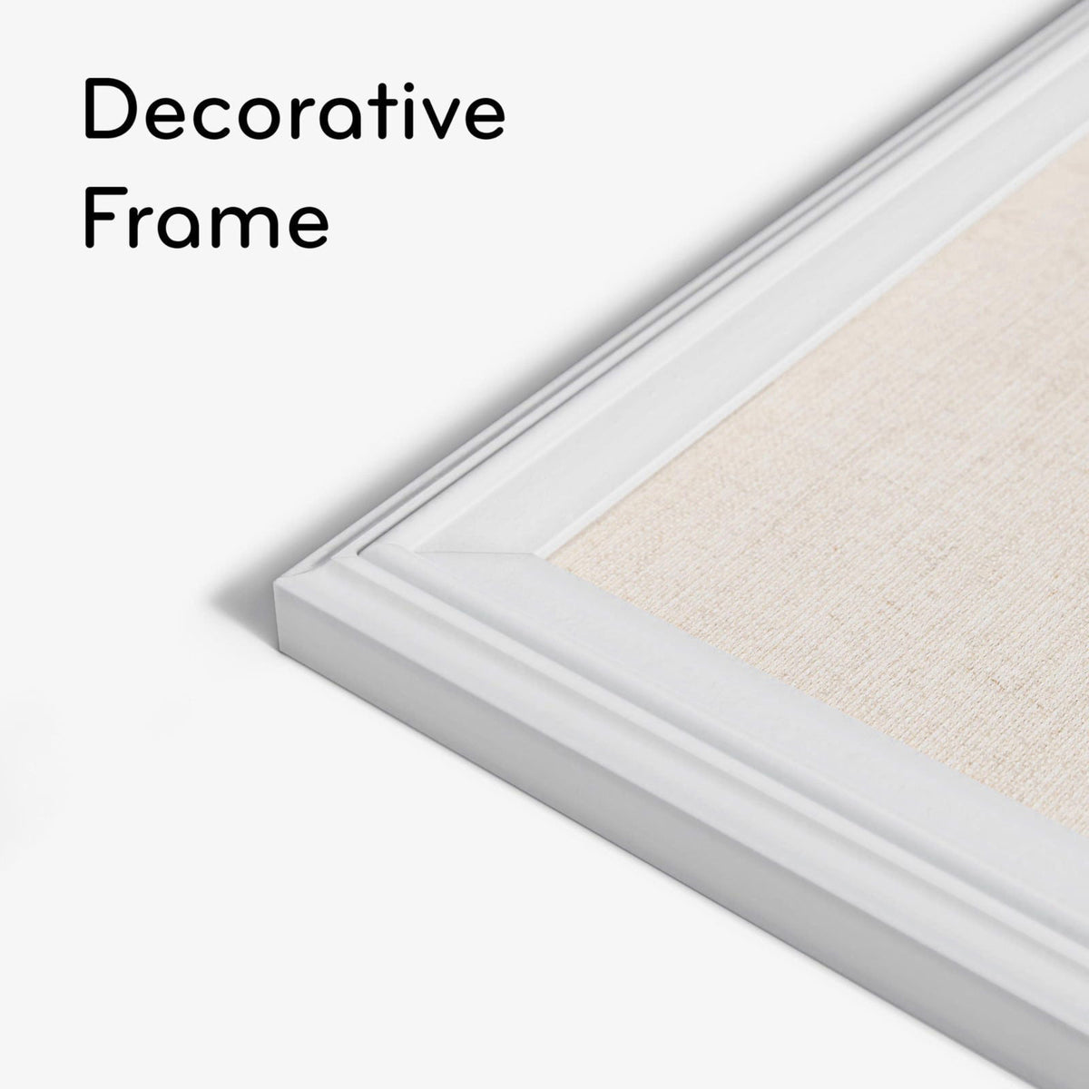 U Brands Bulletin Board, 18 x 24 Inch Linen Fabric Pin Board, Farmhouse White Wood Style Frame, Wall Message Center & Vi