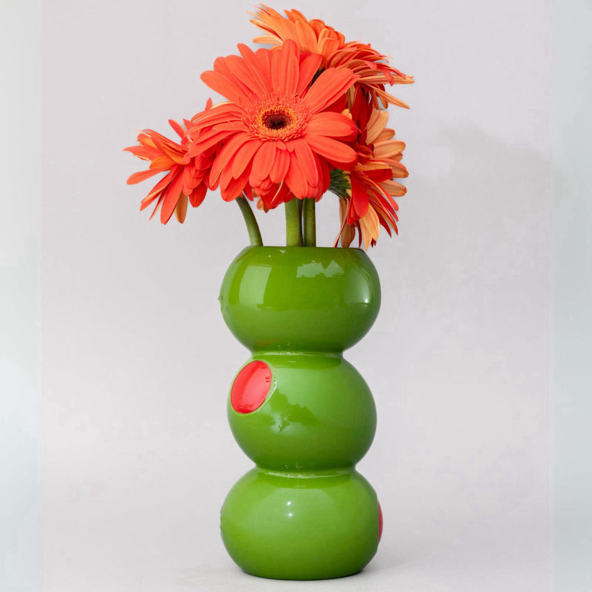 ban.do Novelty Ceramic Vase, Stacked Olives – full view