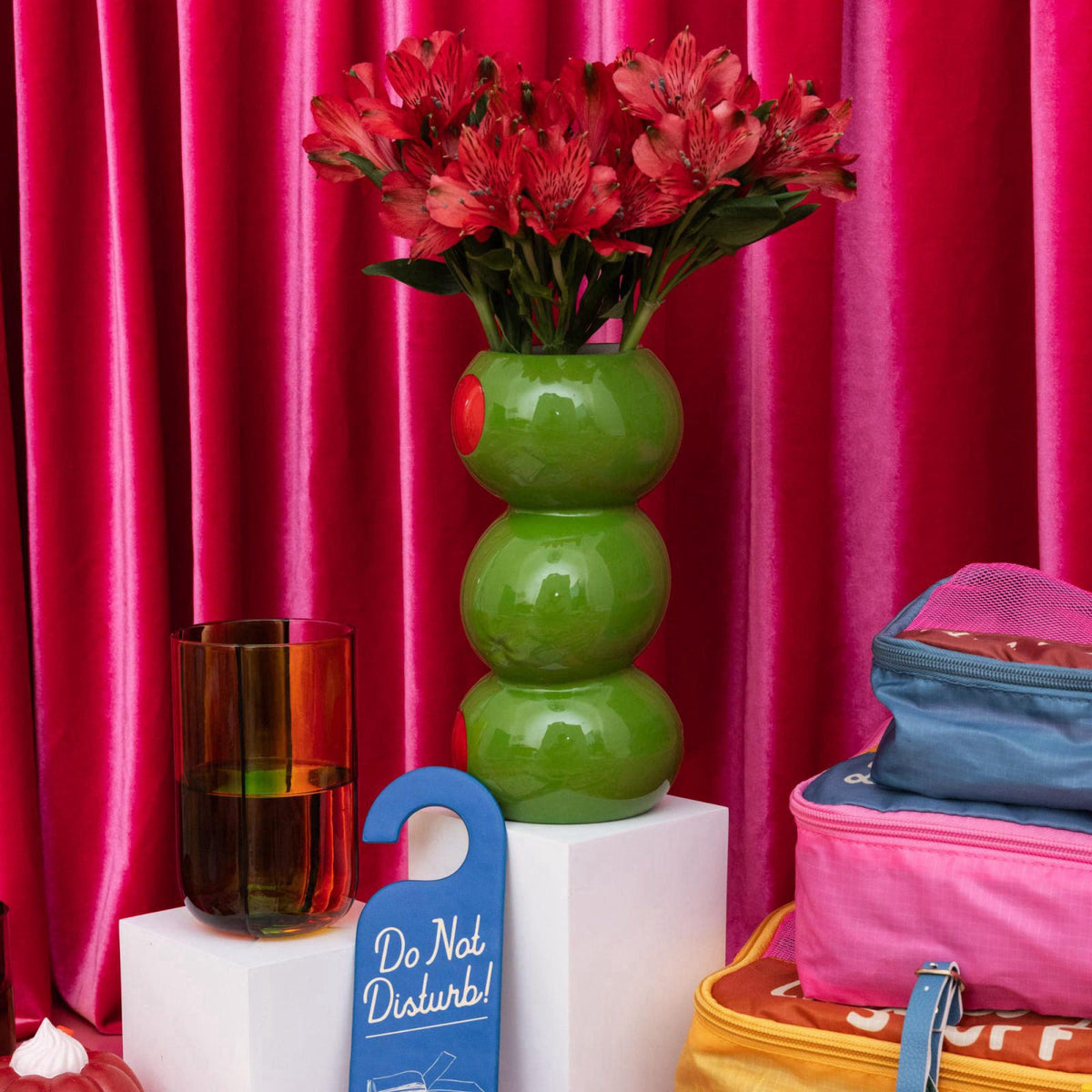 ban.do Novelty Ceramic Vase, Stacked Olives – alternate angle
