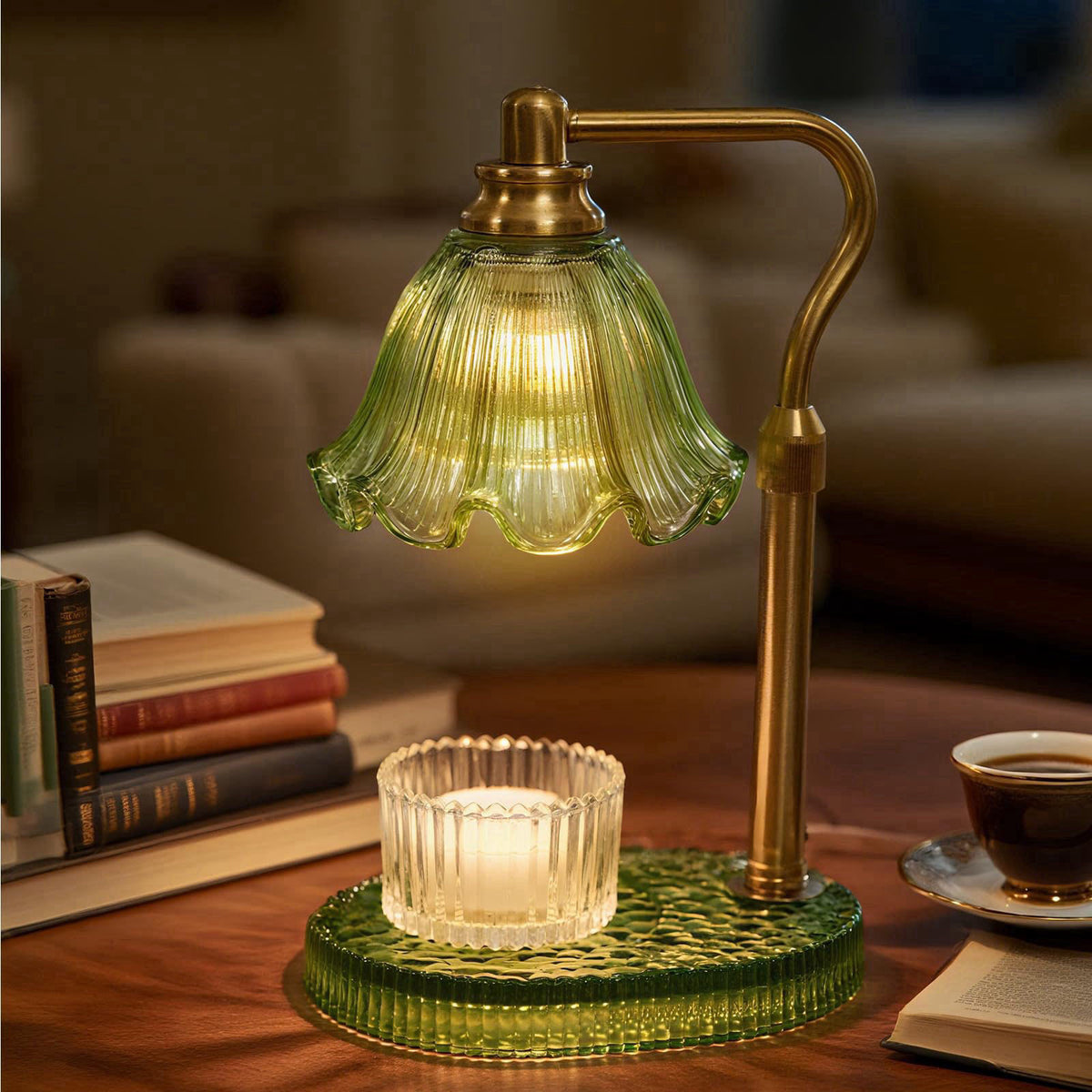 WYghyronic Flower Candle Warmer Lamp with Timer & 4-Level Dimmer, Adjustable Height – product photo (Candle Lamps)