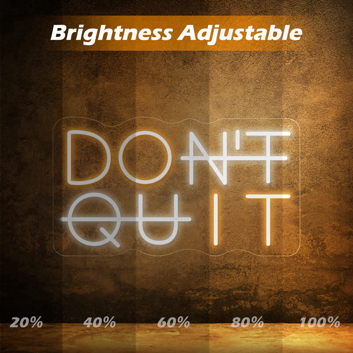 YIKBIK Don't Quit LED Neon Sign for Wall Decor, DO IT Neon Lights Party Decorations, USB Powered Switch Neon Lights ligh