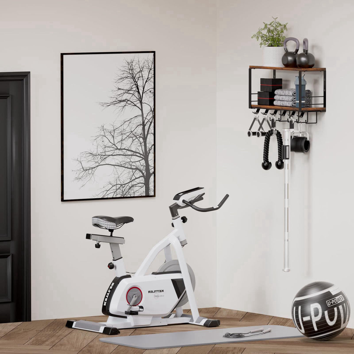 TJ.MOREE 2 Tier Floating Shelf Compatible with Tonal Accessories Wall Mount – close-up detail