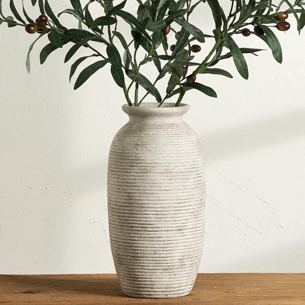 ooit Ceramic Flower Vase, 12.5" Large Vases Home Decor Rustic Farmhouse Tall Pottery Decorative Pampas Vase for Tabl