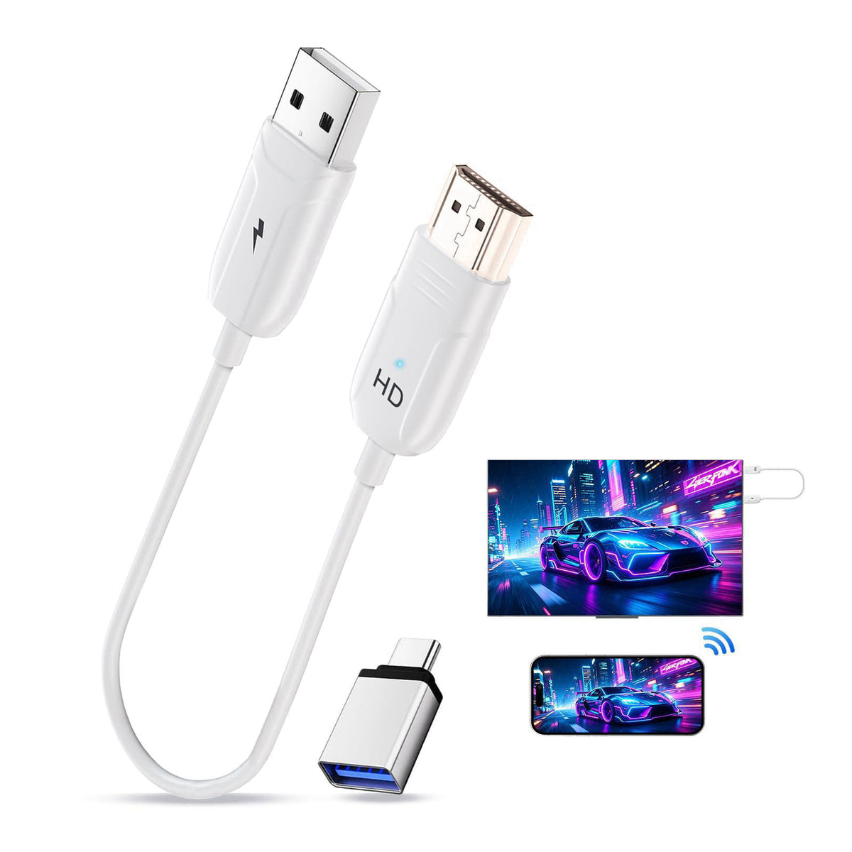 INVERSE NET Wireless HDMI Display Adapter Plug and Play,Screen Mirroring Adapter – product photo (Streaming Media Player