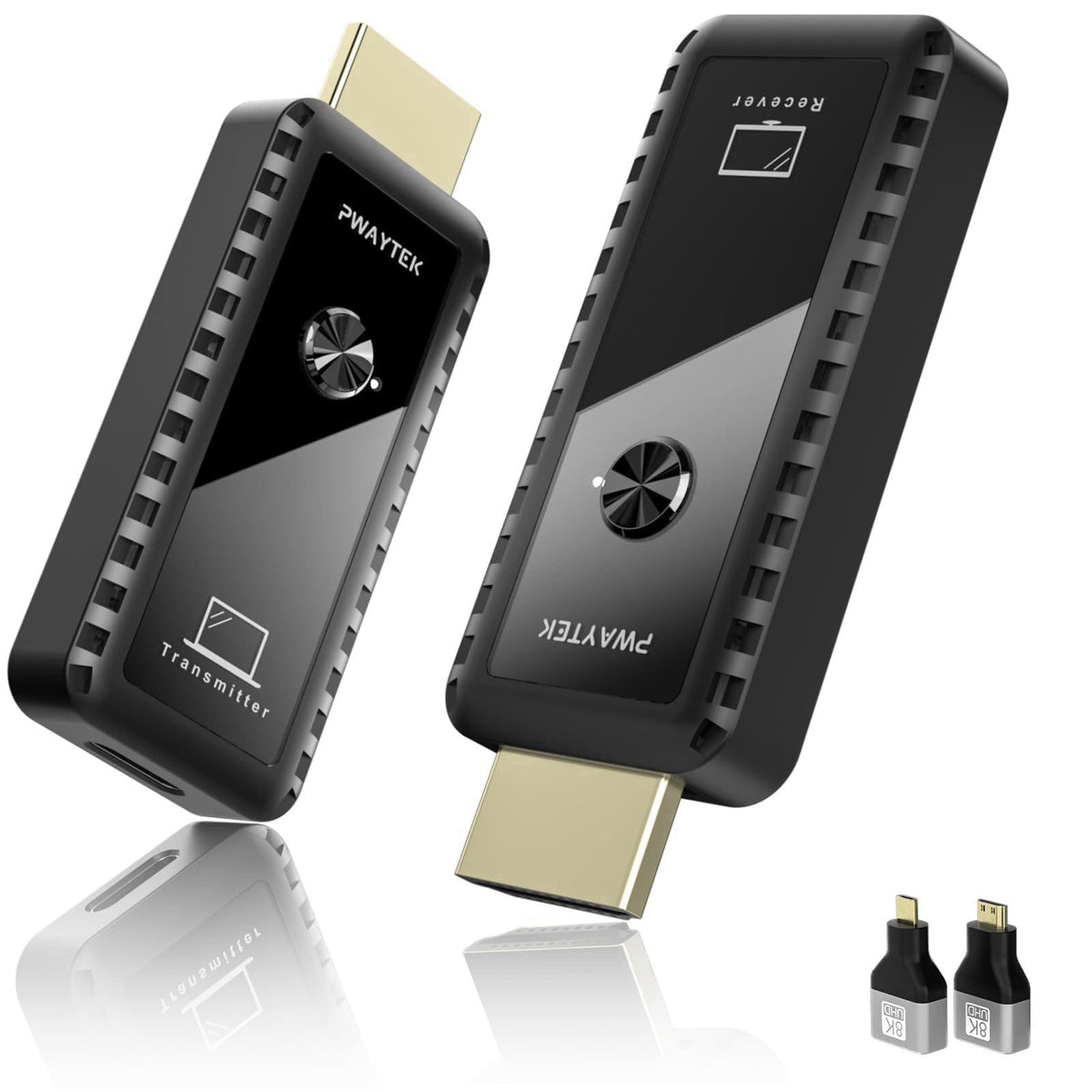 PWAYTEK Wireless HDMI Transmitter and Receiver, Wireless HDMI Extender Kit – close-up detail