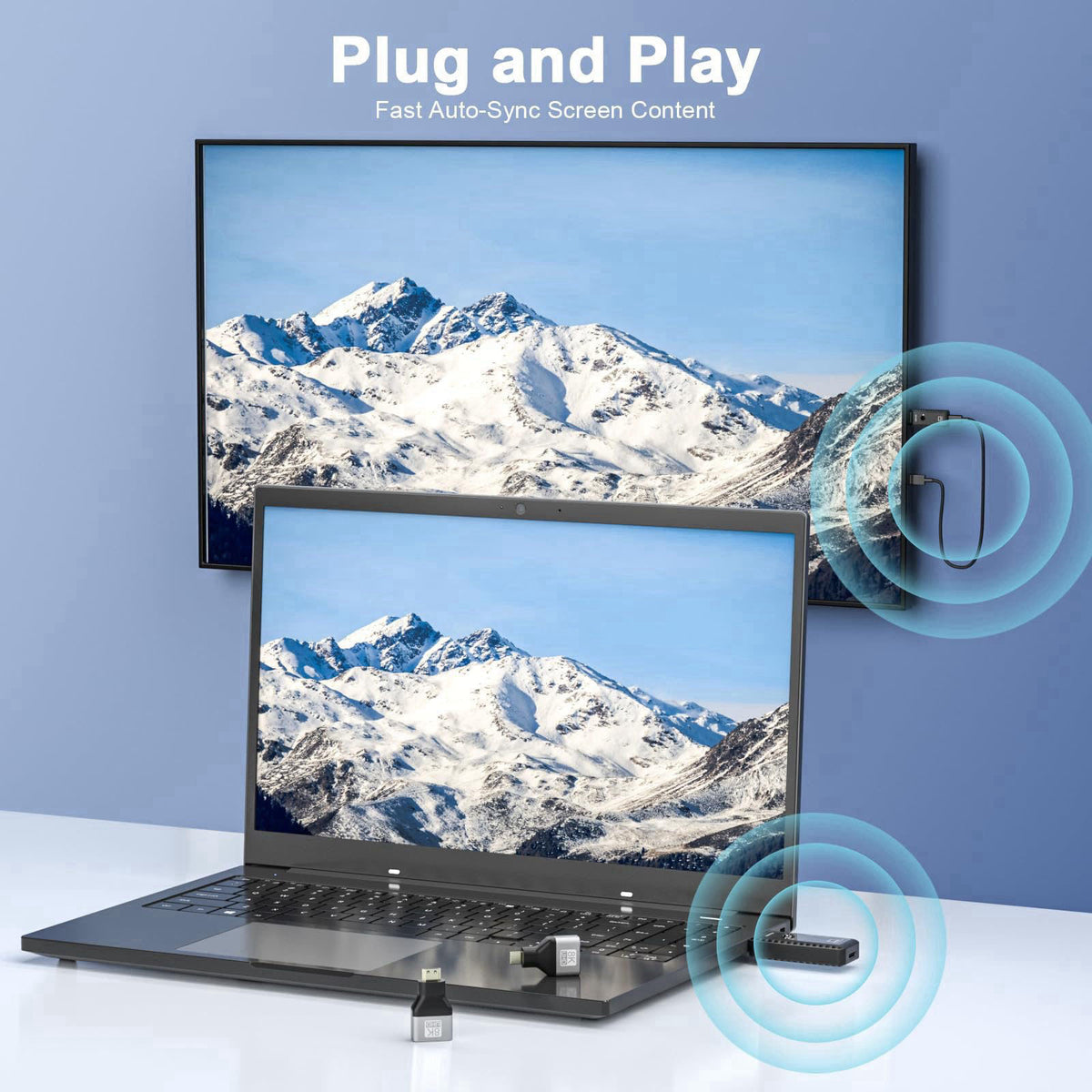 PWAYTEK Wireless HDMI Transmitter and Receiver, Wireless HDMI Extender Kit – packaging and label