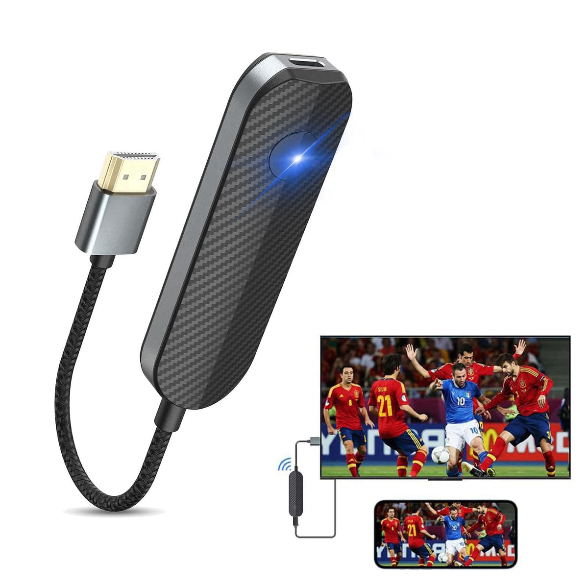 zonsiton iShare iOS Wireless HDMI Display Adapter for iPhone, Streaming Mirroring Device for iPhone to TV/Monitor/Projec
