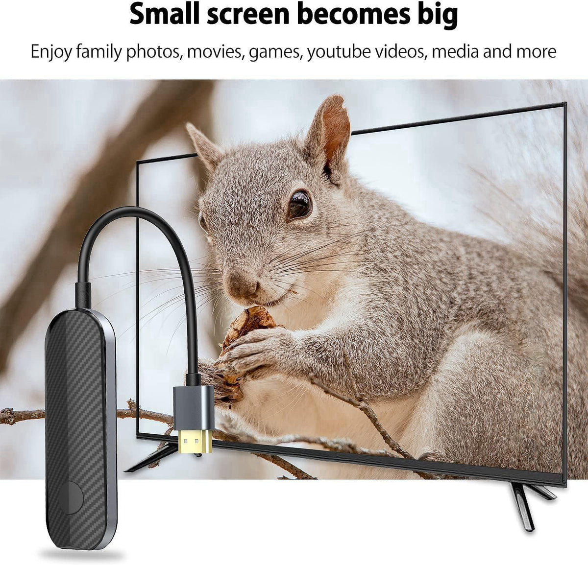 zonsiton iShare iOS Wireless HDMI Display Adapter for iPhone, Streaming Mirroring Device for iPhone to TV/Monitor/Projec