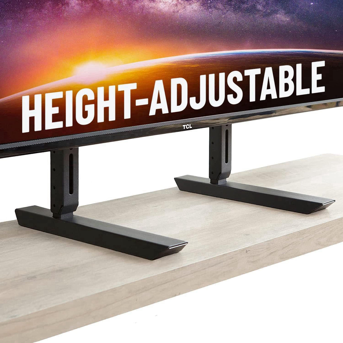 ECHOGEAR Universal TV Stand for 49-77” TVs up to 100lbs, Adjustable Height – product photo (TV Mount Stands)