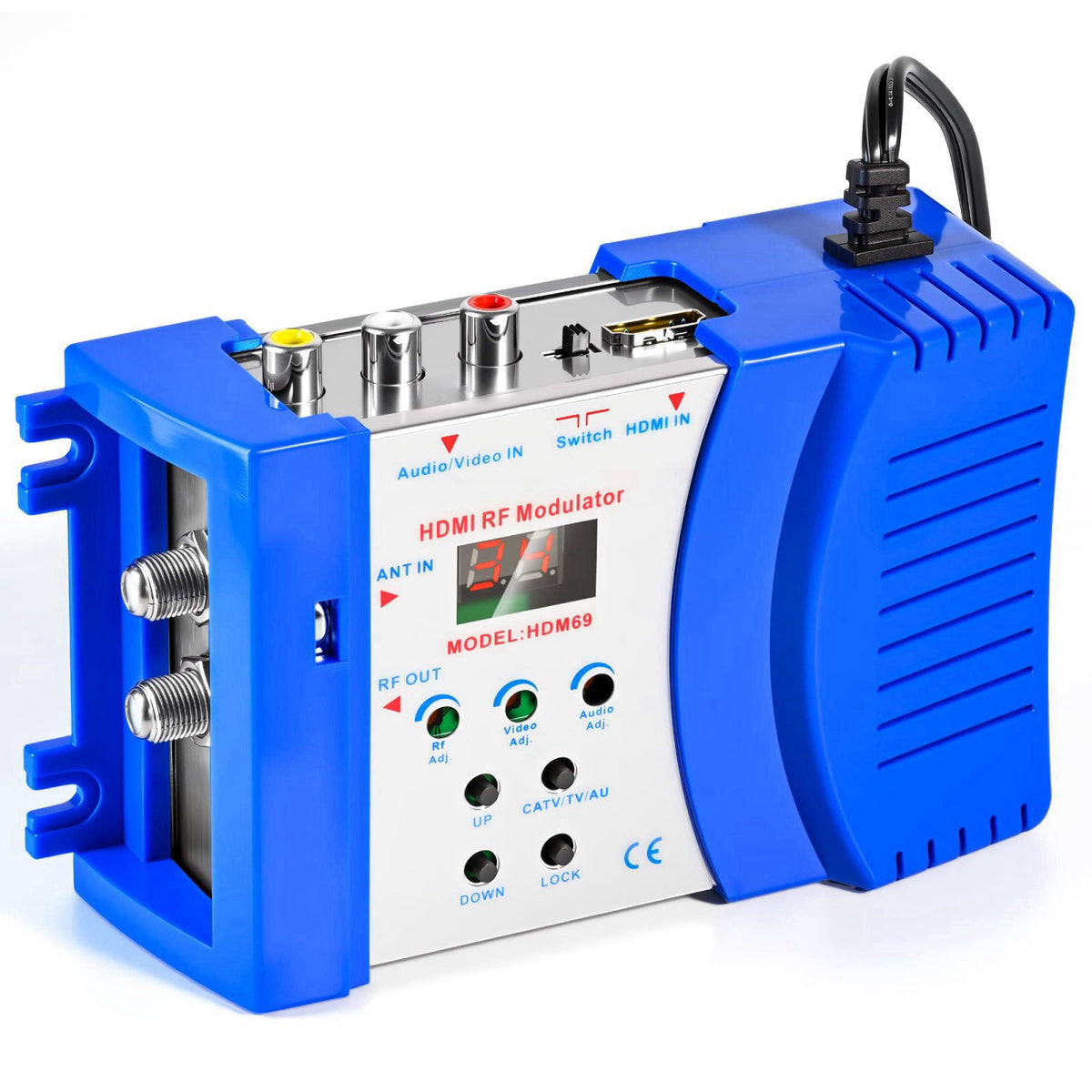 RQG HDMI to RF Modulator, VHF UHF AV to RF Coaxial Converter, CVBS RCA HDMI to RF Modulator, for TV PAL NTSC Format, for