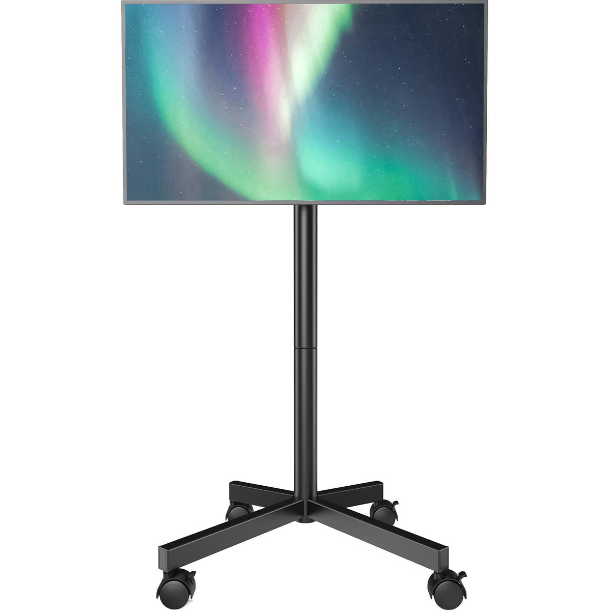AX WABER Mobile TV Cart Stand with Wheels for 23-60" tvs, Height Adjustable, Portable Floor Stand Holds up to 88 lbs