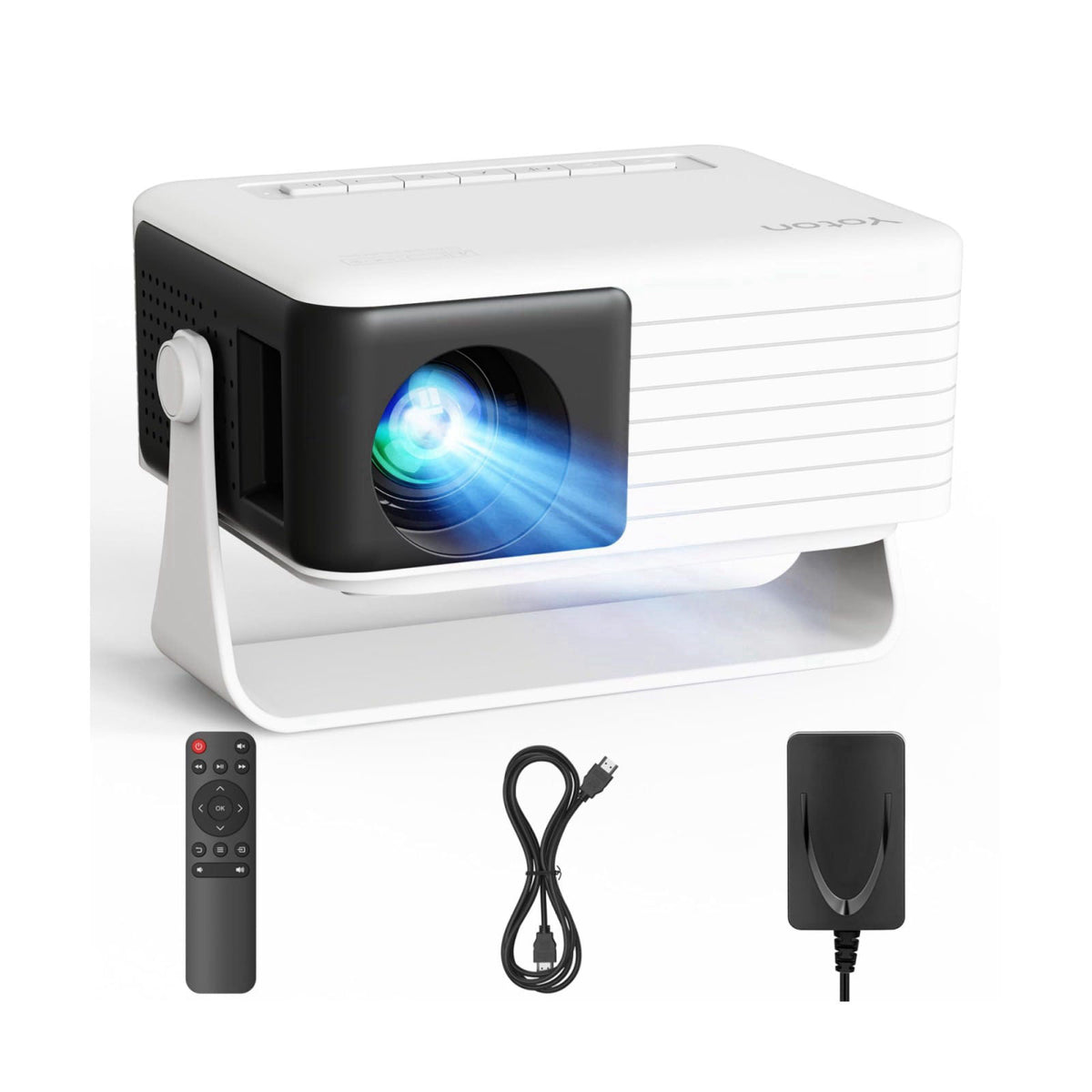 Yoton Y3 Mini Projector, Ultra-Compact 317g, 360° Stand, Auto Keystone