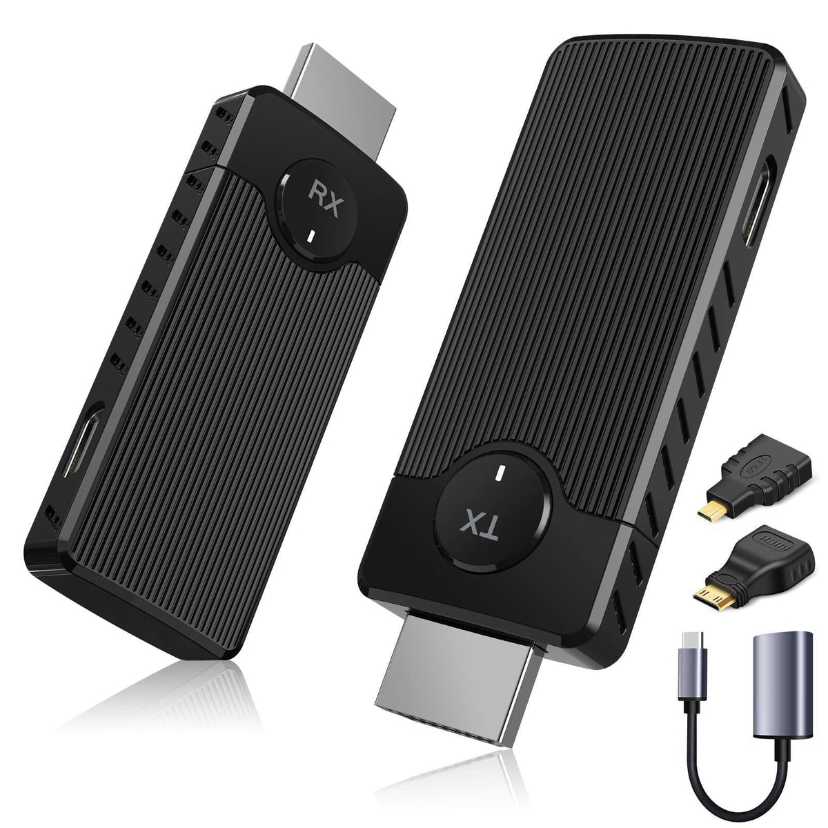 ZOCIBIHI Wireless HDMI Transmitter and Receiver for Streaming Kit,Built-in Antenna Low-latency transmission of 1080P HD 