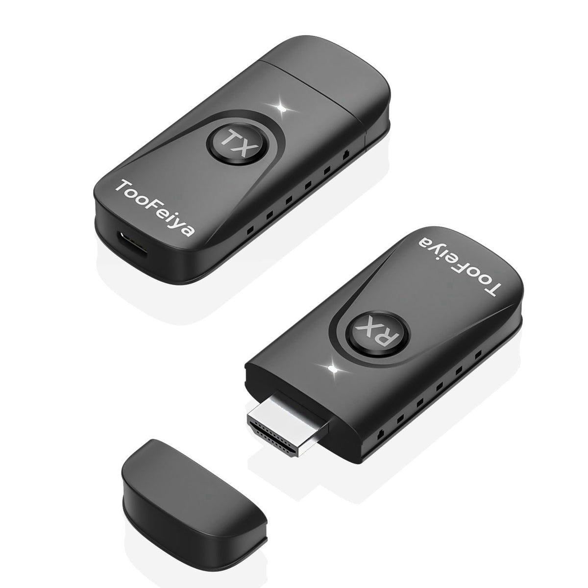 TooFeiya 2026 Upgraded Wireless HDMI Transmitter and Receiver 165FT/50M, 4K Decode 1080P@60Hz Ultra HD Video Output, Plu