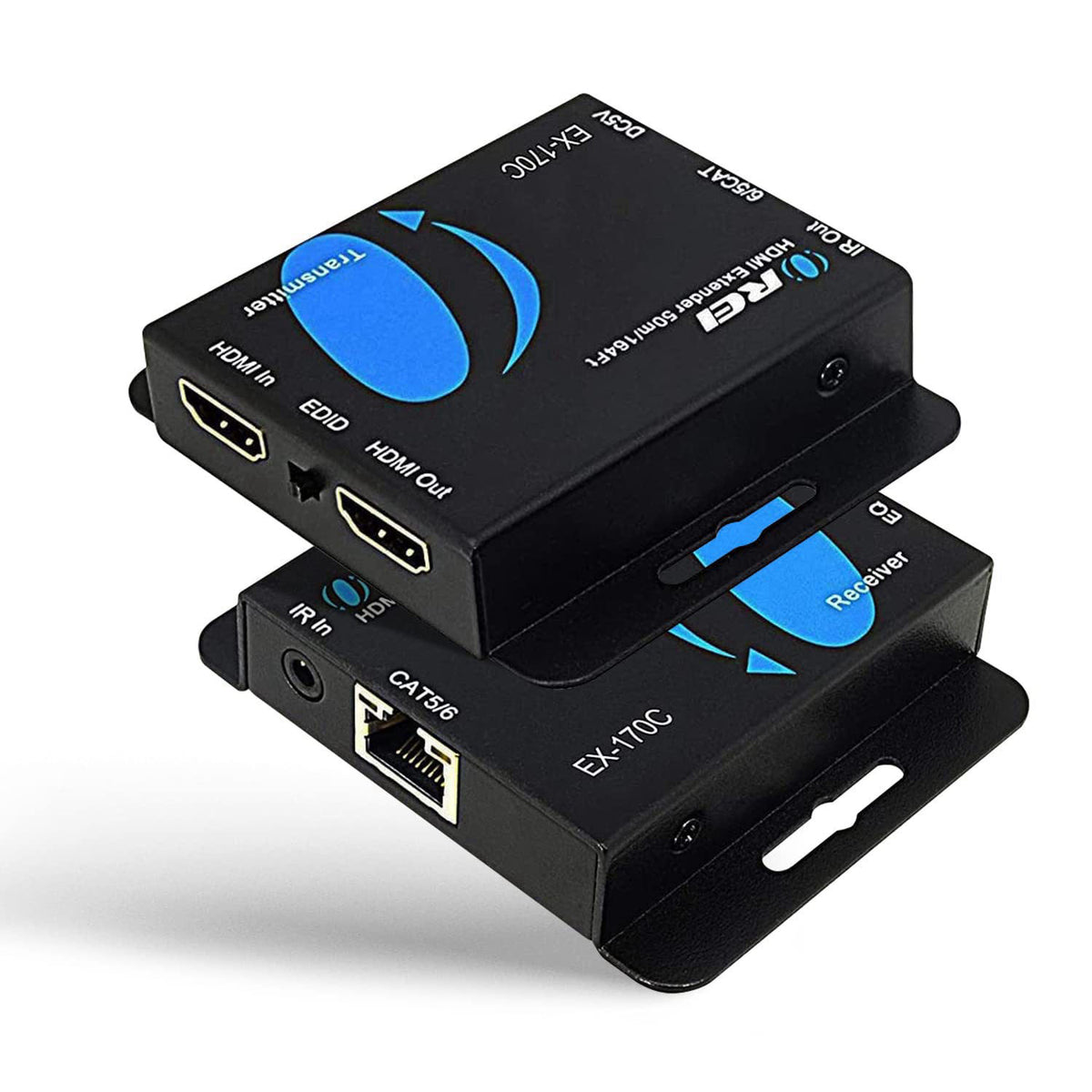 OREI HDMI Extender Over Cat5 165ft - 4K@30Hz with IR, Loop Out, EDID, PoC