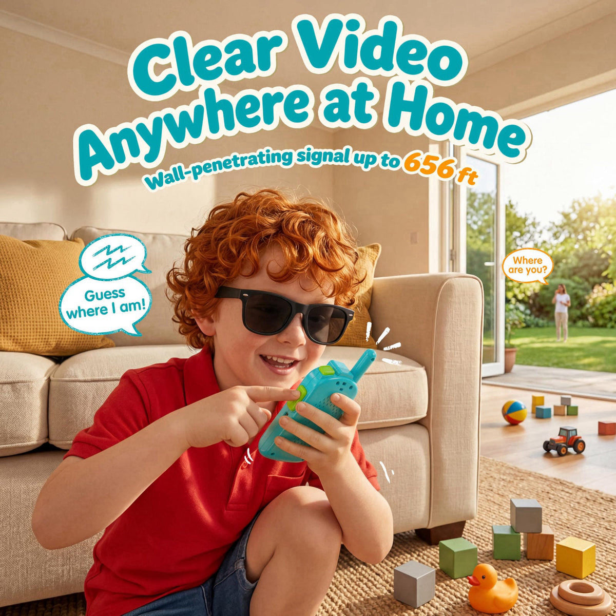 Veeniix Video Walkie Talkies for Kids 2 Pack with HD Camera Rechargeable – close-up detail