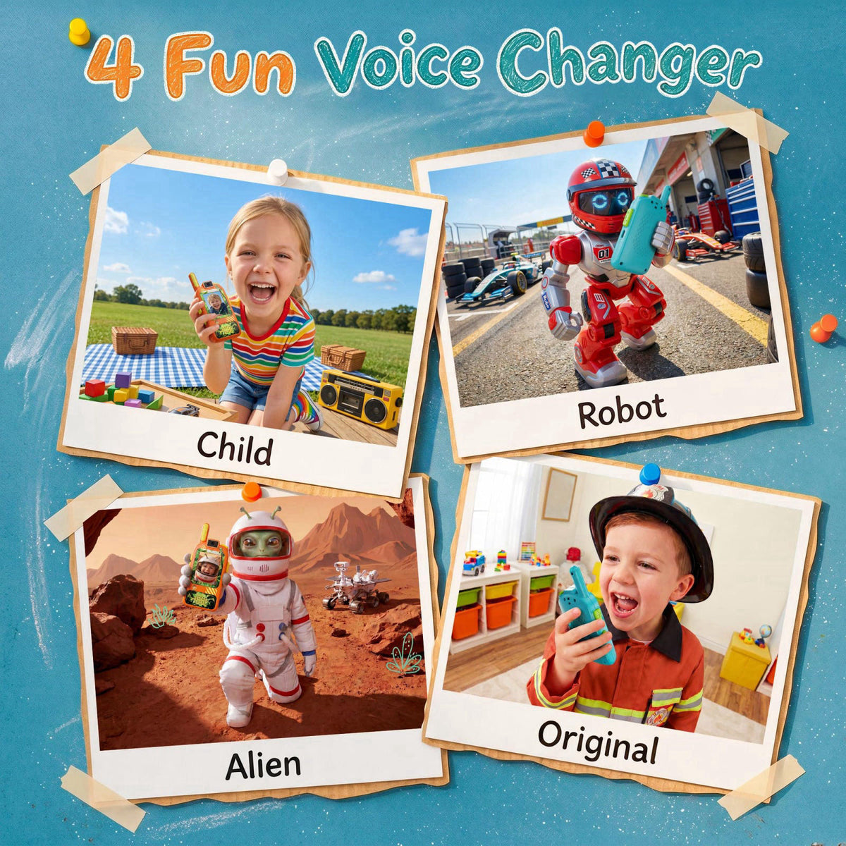 Veeniix Video Walkie Talkies for Kids 2 Pack with HD Camera Rechargeable – full view