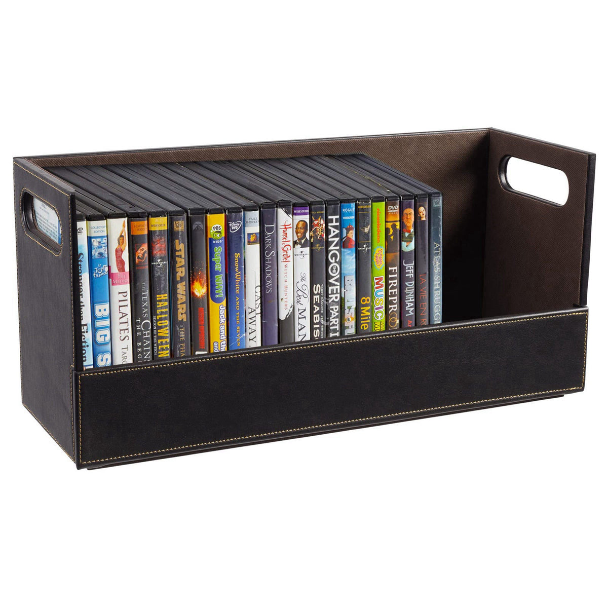 Stock Your Home DVD Storage Box, Movie Shelf Organizer for Blu-Ray, Video Game Cases, CDs, VHS Tape Display Stand, Disc 