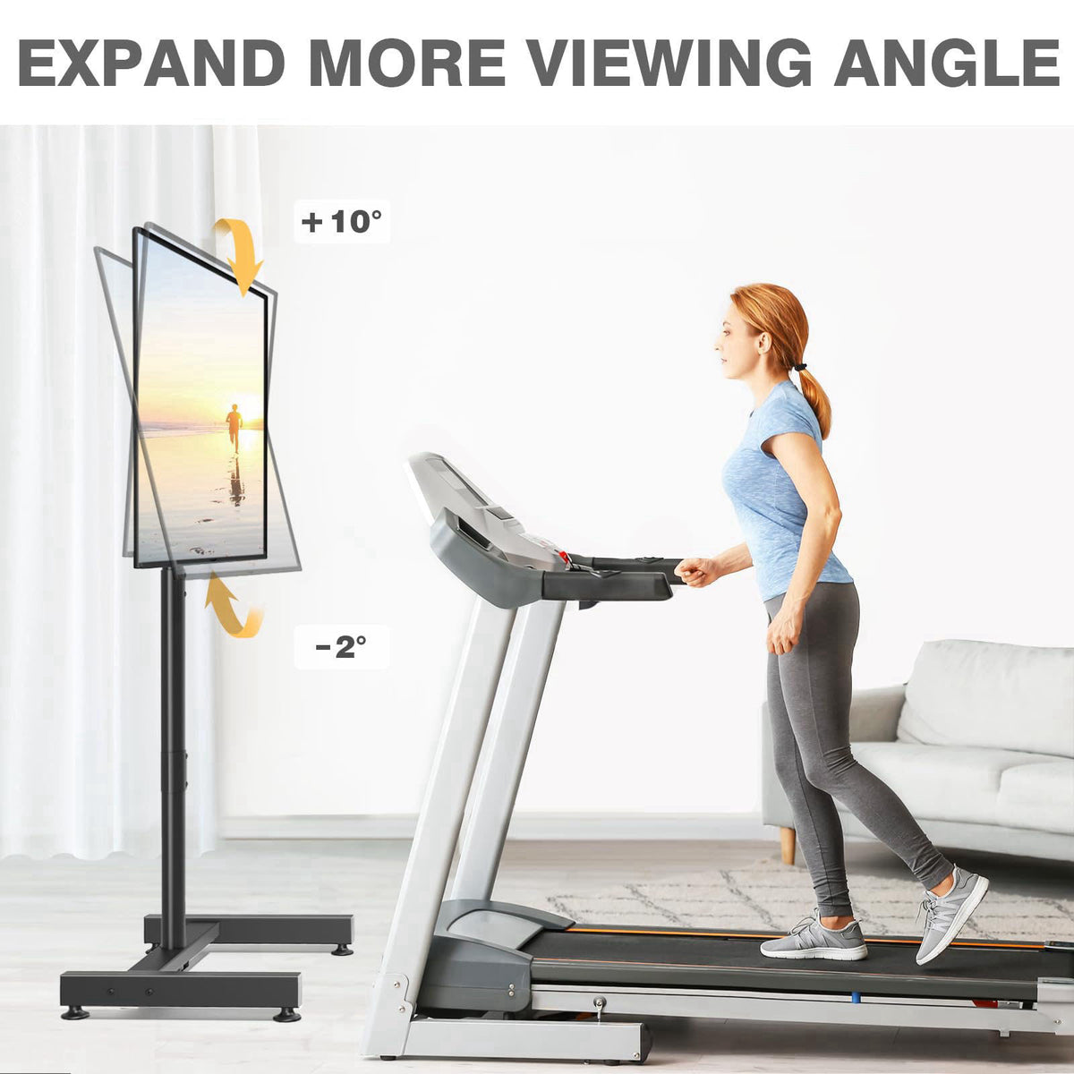 TVON TV Floor Stand for 13-50 inch TVs up to 44 lbs, Max VESA 200x200mm – packaging and label