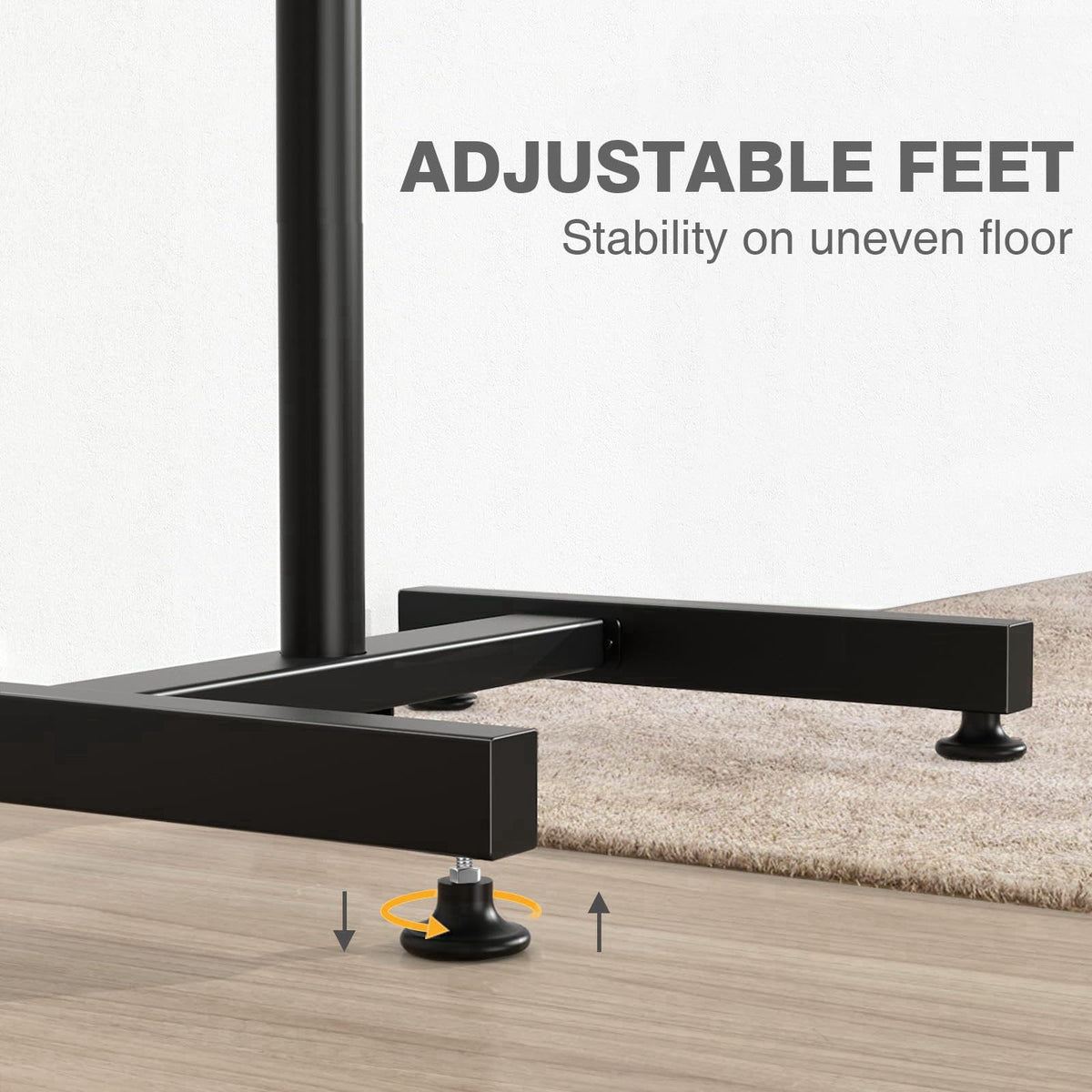 TVON TV Floor Stand for 13-50 inch TVs up to 44 lbs, Max VESA 200x200mm – full view