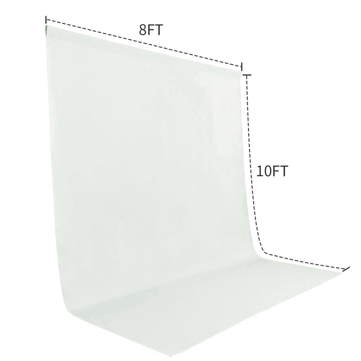 Sugargirl 8FTX10FT Ivory Screen Backdrop Background for Photography, Polyester Photo Backdrop for Photoshoot, Party, Vid