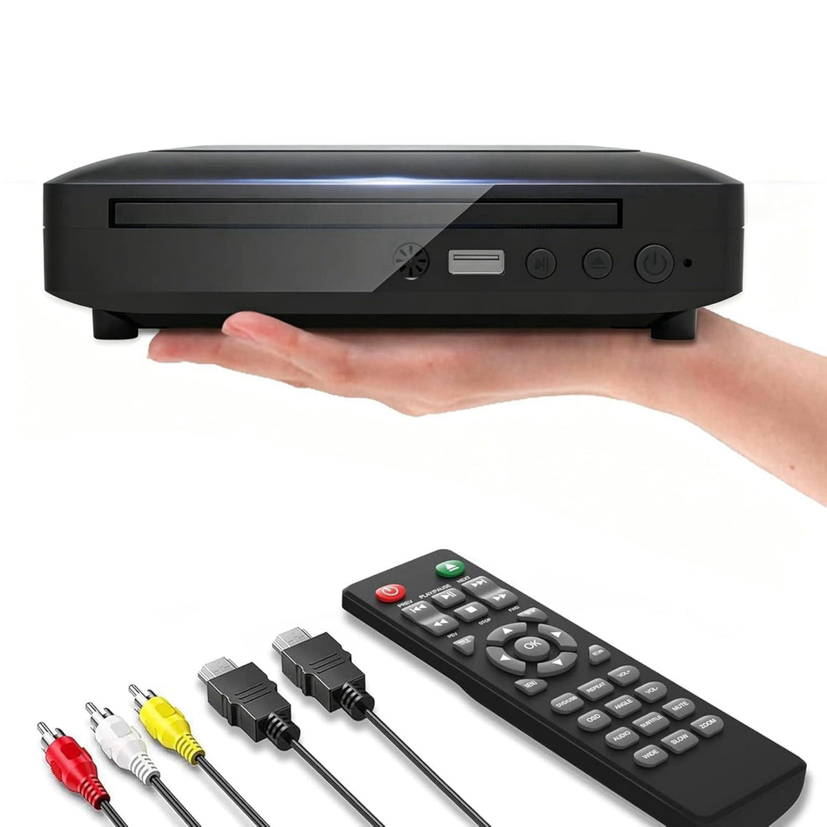 Ceihoit Compact DVD Player for TV, All Region Free HDMI DVD Player, 1080P HD Small Mini DVD/CD Player with USB Input, Re