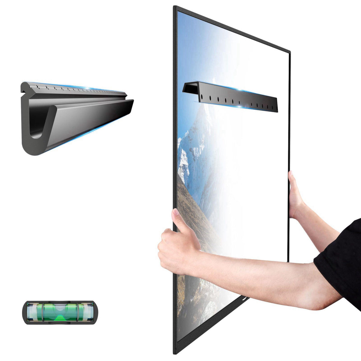 HYPIGO No Drill TV Mount, Fits 32 to 75 Inch TVs, Holds up to 150 lbs