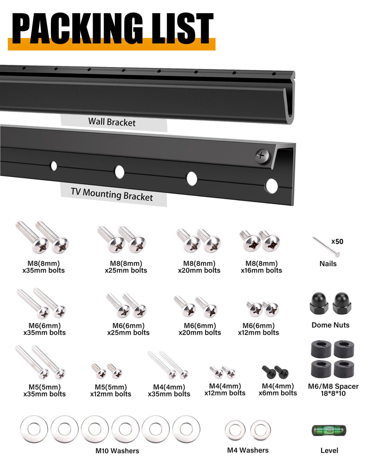 HYPIGO No Drill TV Mount, Fits 32 to 75 Inch TVs, Holds up to 150 lbs – alternate angle