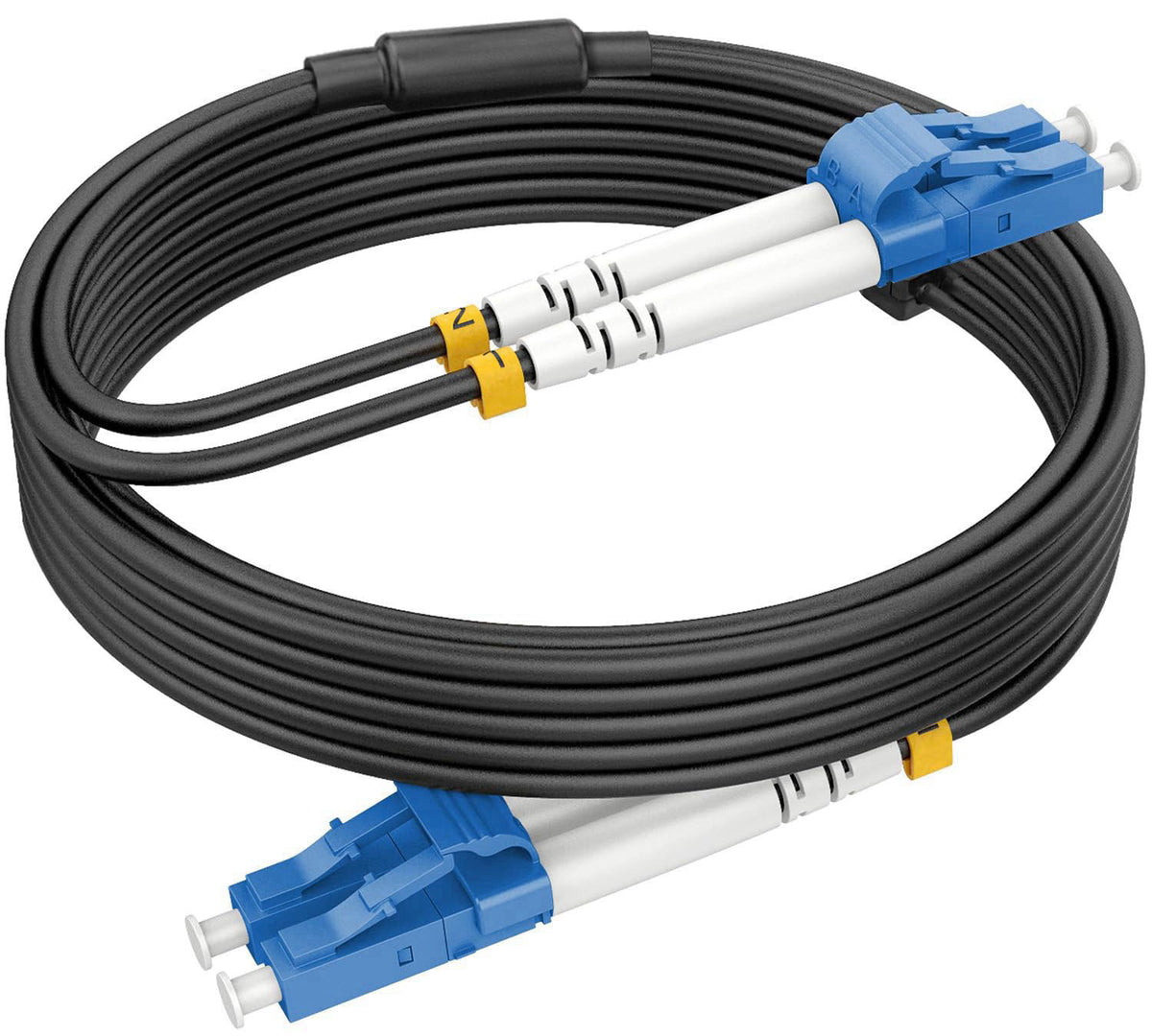 RamboCables OM3 LC to LC Fiber Patch Cable Armored Multimode, 65ft/20m – product photo (Optical)