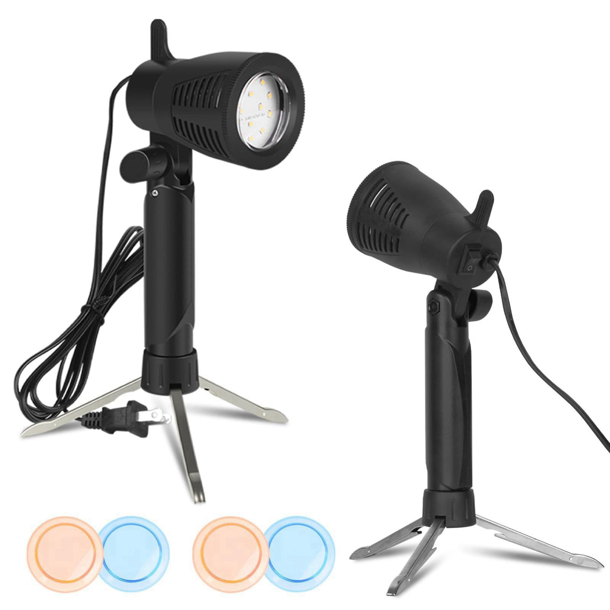 EMART Photography LED Spotlight for Video Recording and Studio,2-Pack – product photo (Continuous Output Lighting)