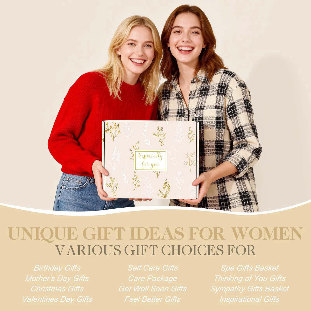 Wasocol Birthday Gifts for Women Self Care Gift Basket, Get Well Relaxing Spa Gift Baskets for Women, Unique Inspiration