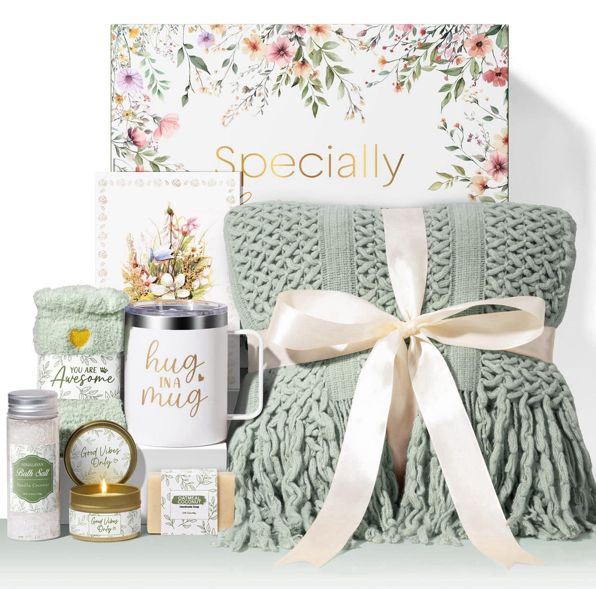 MAYICIVO Christmas Self Care Gifts for Women Get Well Soon Gift Baskets Care Package – product photo (Throws)